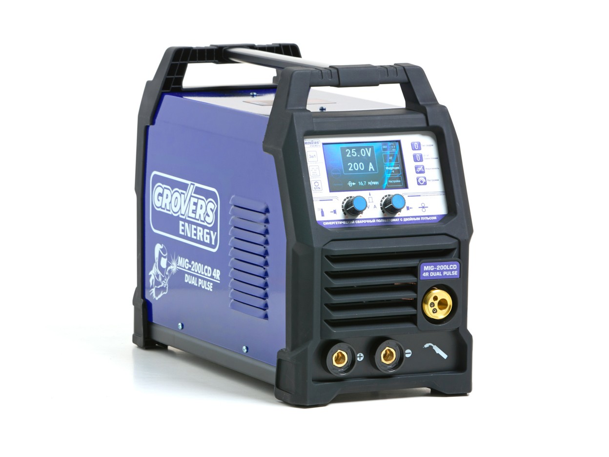 Сварочный полуавтомат GROVERS MIG-200 LCD 4R DUAL PULSE GROVERS ENERGY